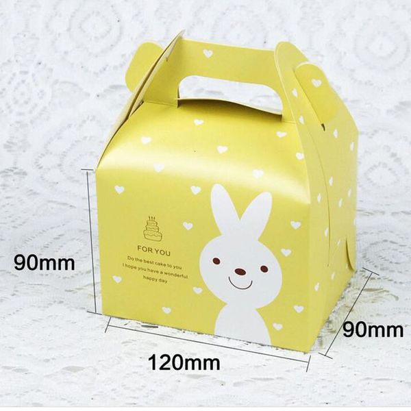 

packaging cartoon rabbit handle muffin single cupcake paper party gift boxes for wedding birthday cake box za5706