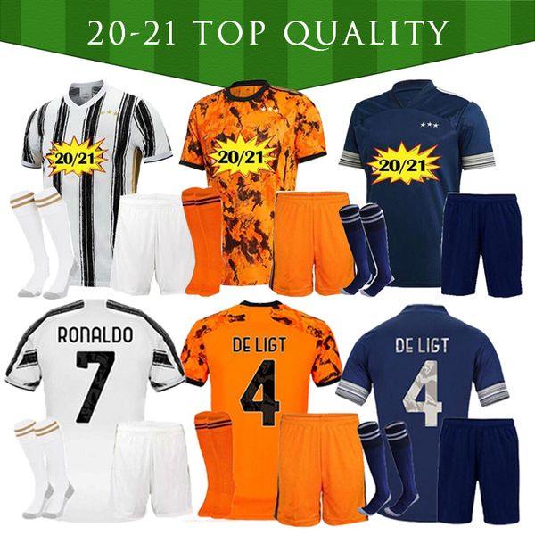 

ronaldo dybala soccer jerseys 20 21 human race hrfc 4th football shirt de ligt ramsey 2020 fourth adult+kids kit socks uniforms, Black;yellow