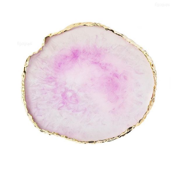 

1pc round resin agate stone nail color palette gel polish pallet mixing drawing paint plate pad manicure nail art displ qylbva