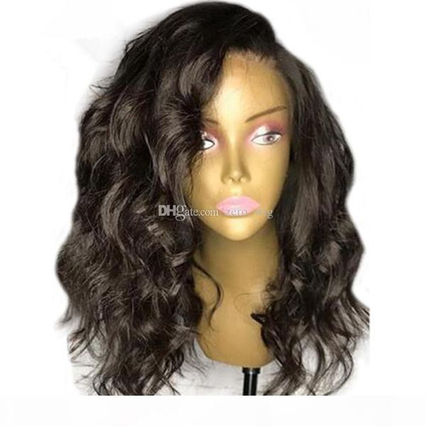 

brazilian human hair silk full lace wig body wave glueless lace front human hair wigs 5*4.5" silk base with baby hair, Black;brown
