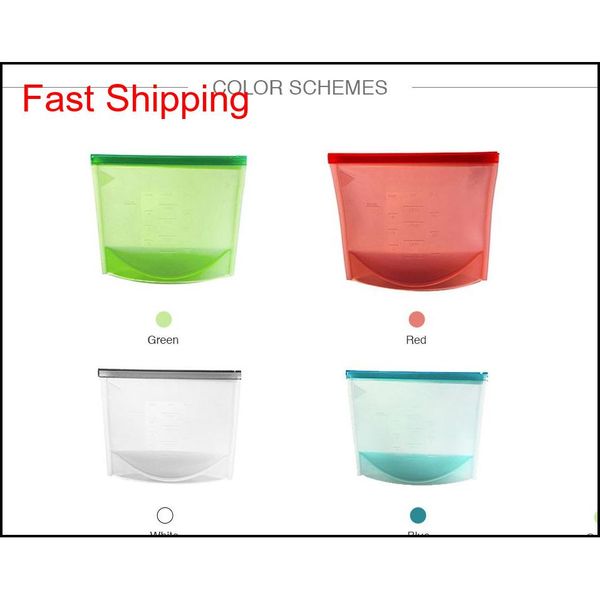 

1000ml food sile fresh bag reusable vacuum sealed er bag slide lock snacks/sandwiches/meat marinades st qylrbk item_home