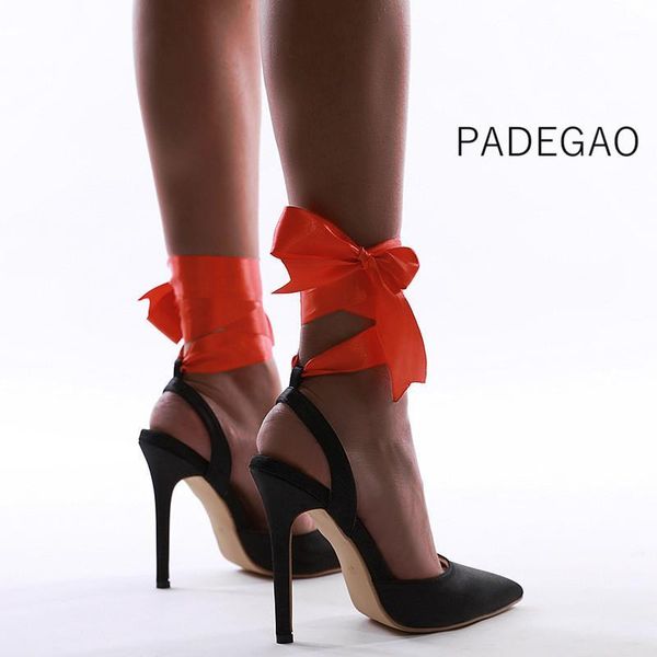 

sandals high heel 2021 women black cross-tied butterfly-knot elegant fashion woman1