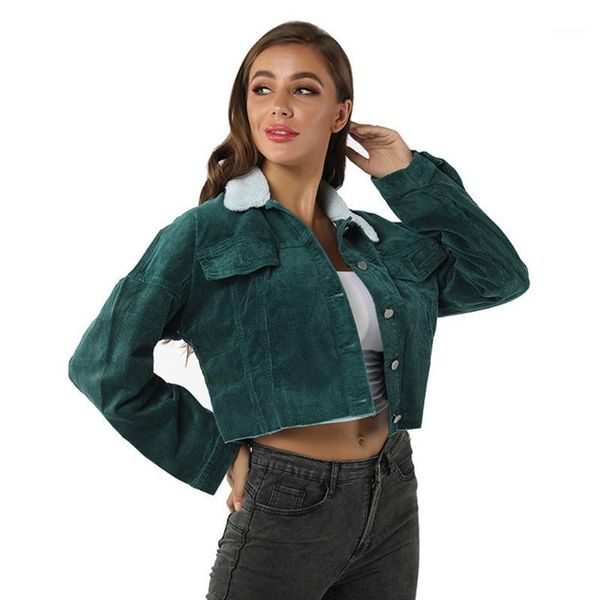 

women denim jacket with fur women autumn winter denim jacket warm upset long sleeve loose jeans coat outwear#j311, Black;brown