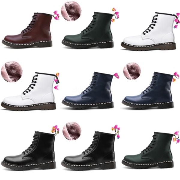 

women chunky martin boots high heels ankle boots cowskin pointed toe side zipper motorcycle boots fashion winter outdoor shoes#5813222, Black