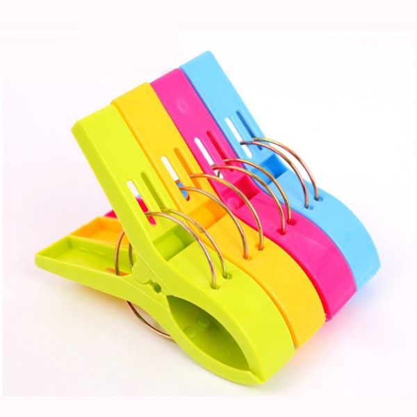 

11.5cm large bright colour clothes clip plastic beach towel pegs clothespin clips to sunbed multicolor 153 g2