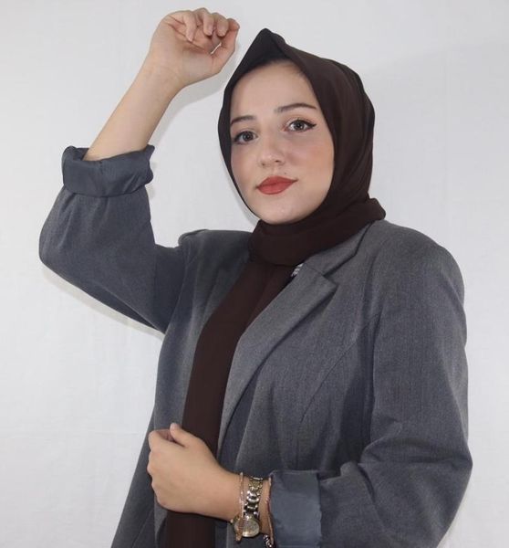 

medina shawl hijab women brown for hijab long draped polyester, Blue;gray