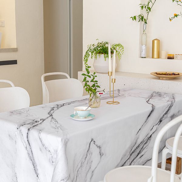 

nordic ins tablecloth marble waterproof oil proof wash rectangular tea cloth net red anti scald table mat