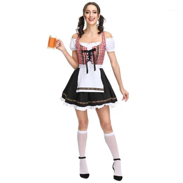 

zacoo women oktoberfest style fashion maid dress costume beer festival dress suit1, Silver