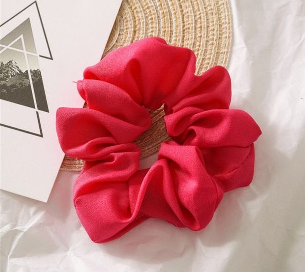 

a9g520 sweet color women chiffon girls solid elastic ring hair ties accessories ponytail holder hairbands rubber band sc