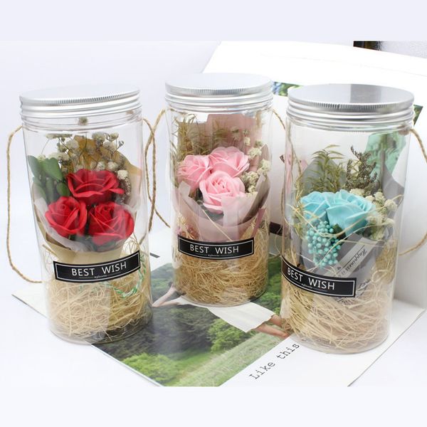 

preserved flower soap rose led soap flower valentine's day birthday gift immortal rgb light multi-colored dome real preserved eternal r