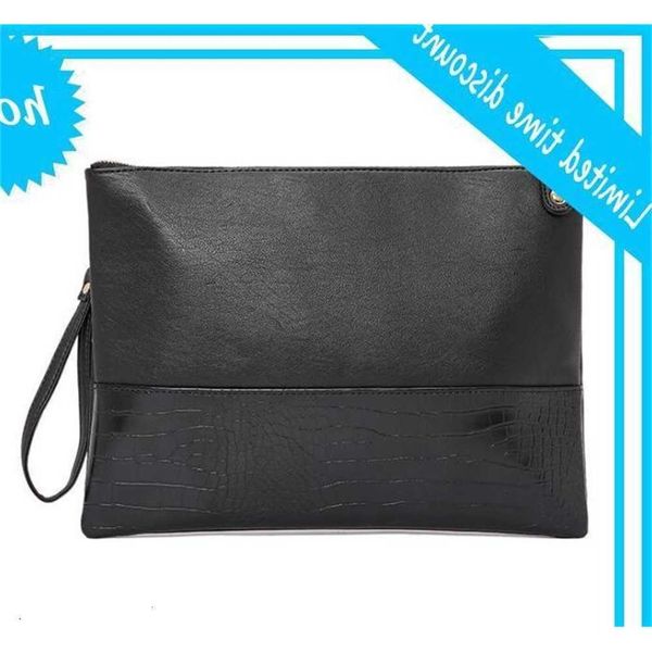 

3pcs men pu black alligator print patchwork large capcity cross body bag