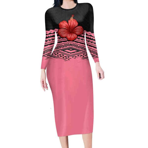 

casual dresses polynia hip wrap sleeve long skirt polynian ethnic flower dresses, Black;gray