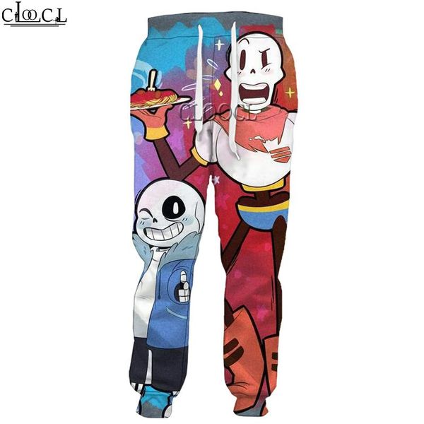 

cloocl new fashion popular game undertale men women trousers 3d print hip hop selling harajuku pants drop shipping, Black