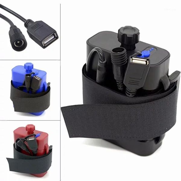 

bike lights dc usb 2 x 26650/18650 holder compartment waterproof battery pack power case cover box for headlight bicycle light