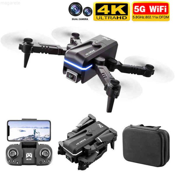 

mini uav kk1 4k 1080p hd dual camera, wifi, fpv, air pressure, height holding, foldable, rc, 4wd, children's toys, gifts