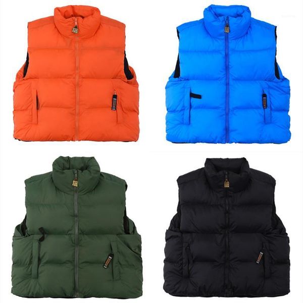 

sleeveless kapital down vest warm puffer jacket parkas men women padded zipper coats outerwear clothes1, Black