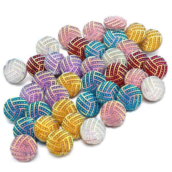 

10pcs/lot mixed 18mm snap buttons jewelry colorful resin buttons snaps charms fit snap jewelry for wom jllysx