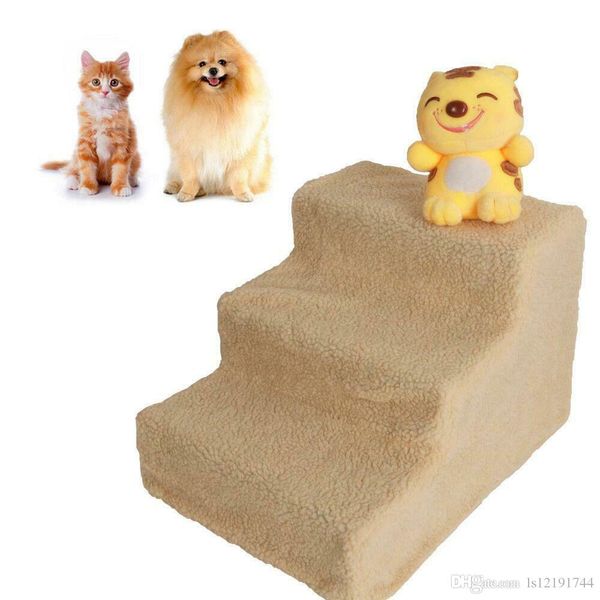 

plastic 3 steps pet stairs cat step ladder dog climb ramp beige 20kg