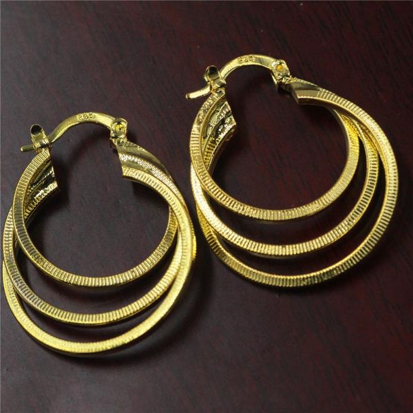 

hoop & huggie han edition golden women earrings character charm woman eh-136, Golden;silver