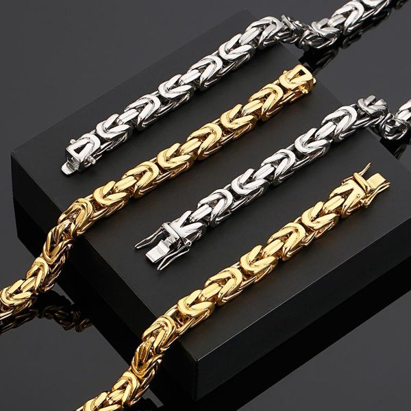 

gothic 8mm chains chain necklace men never fade golden stainless steel mens necklaces birthday gifts for friends boyfriend him, Silver