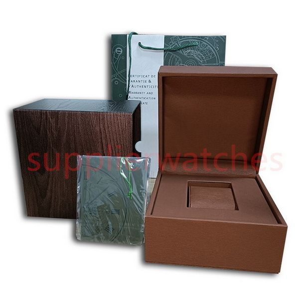 

hjd luxury a designer p grey square watches box cases wood leather material certificate bag booklet set of men's and women's watch, Black;blue