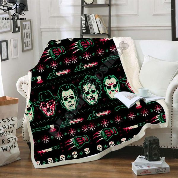 

plstar cosmos christmas & halloween blanket 3d print sherpa blanket on bed kids girl flower home textiles dreamlike style-21