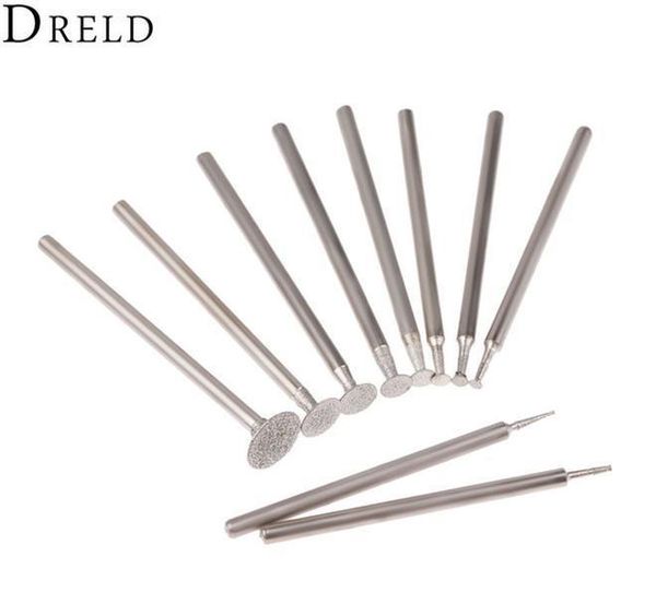 

tools dreld 10pcs dremel accesories 2.35mm shank diamond mounted point grinding head stone jade carving polishi jllipv dh_garden