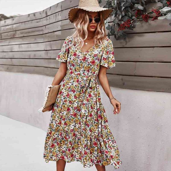 

ladies vintage maxi floral print summer dress women bohemian slim casual high waist bandage women beach dress female vestidos, Black;gray