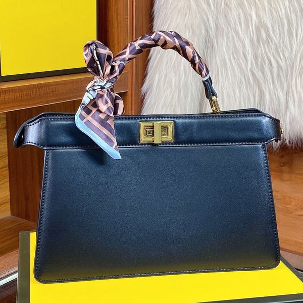 

women classic plain hangbags cowhide lady crossbody bag limited edition removable shoulder strap square lock 29cm ing