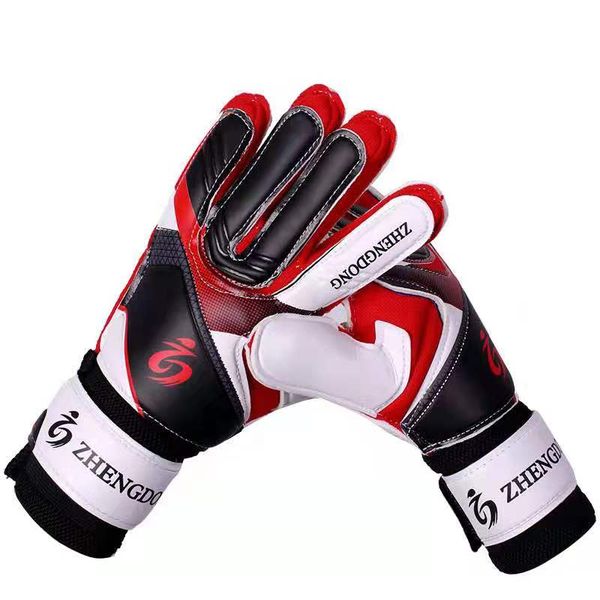 

2020 primary and middle school football goalkeeper gloves thickened latex goalkeeper training gloves factory direct sales#5445df, Black