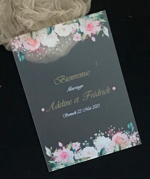 

pink flower 10pcs acrylic wedding invitation,custom acrylic welcome cards,acrylic invitation,birthday invitation cards