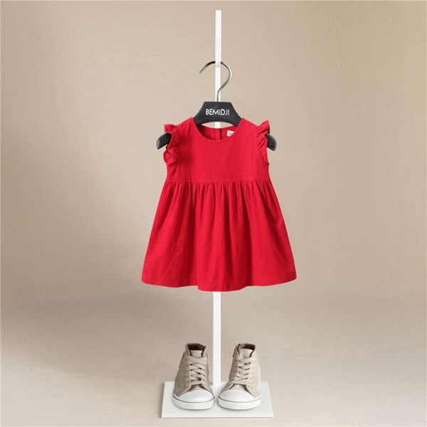 

solid bomiji bemidji color thin / corduroy girl's drs autumn children's simple princs skirt, Red;yellow