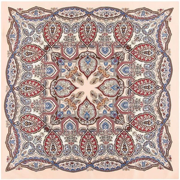 

100% silk scarf women indian feathers print neckerchief female foulard square scarves bandana lady headband muslim wrap shawl sqcsxg, Black