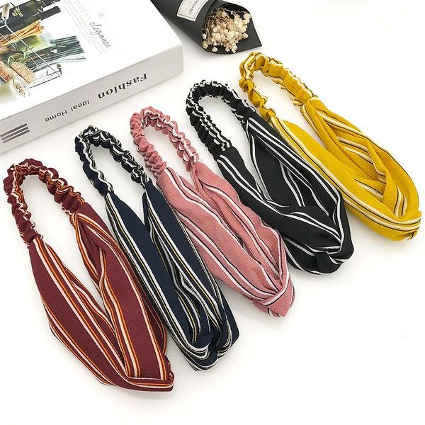 

korea british college style retro cross elastic wide-brim hair band hair band face wash headband