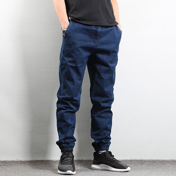 

men's jeans streetwear fashion hip-hop slim fit black casual pants