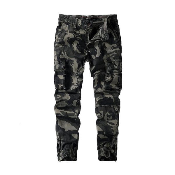 

2020 brand men fashion streetwear casual camouflage jogger pants tactical military trousers men cargo pants drop shipping, Black