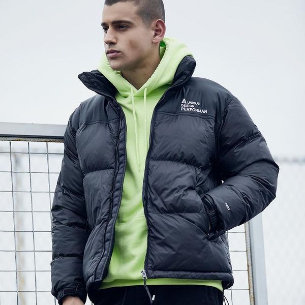 

new 2019 winter puffer jacket men cotton padded quilted jacket thick outerwear overcoat outdoor warm lining streetwear 3xl1, Black