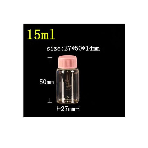 

27*50*14mm 15ml glass jars with plastic cap transparent empty glass bottles jars containers 50pcs/lot 27*50*1 bbyafd