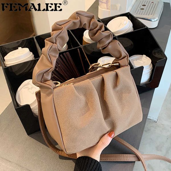 

outlet pu ruched handle zipper square high sense frosting shoulder bag for women fashion lady crossbody handbag pure color purse q1208