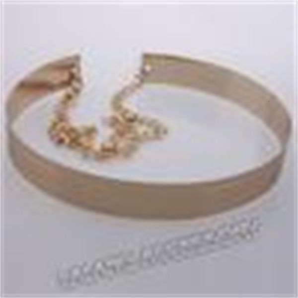 

mirror wholesale-1pc 66cm women waist punk full metal belt metallic gold plate wide cummerbunds with chains lady ic67141, Black;brown