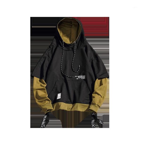 

thick 2019 punk style sweatshirt mens hip hop pullover hoodies streetwear smart casual fashion clothes hipster cotton harajuku1, Black