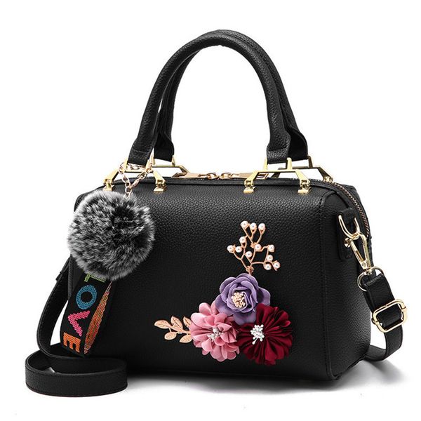

hbp non-brand 2020 simple portable bag women's autumn new fashion pillow bag flower one shoulder messenger bag sport.0018