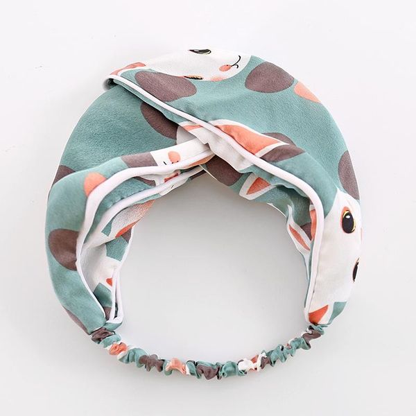 

women cute cartoon rabbit printed headband cross knot soft hairband sweet make up wash face knotted headwrap hair accessories q jllivh