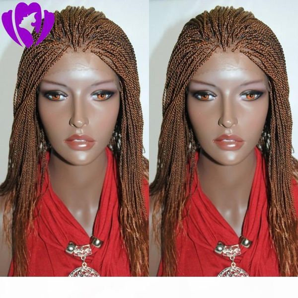 

beauty brown twist braids wigs for black women long black lace front synthetic wig senegalese twist wig for african women