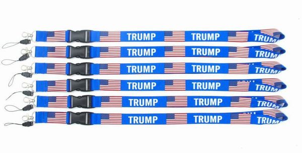 

trump removable types lanyards usa shipping 2 flag of the united states key chains badge pendant party gift moble p, Silver