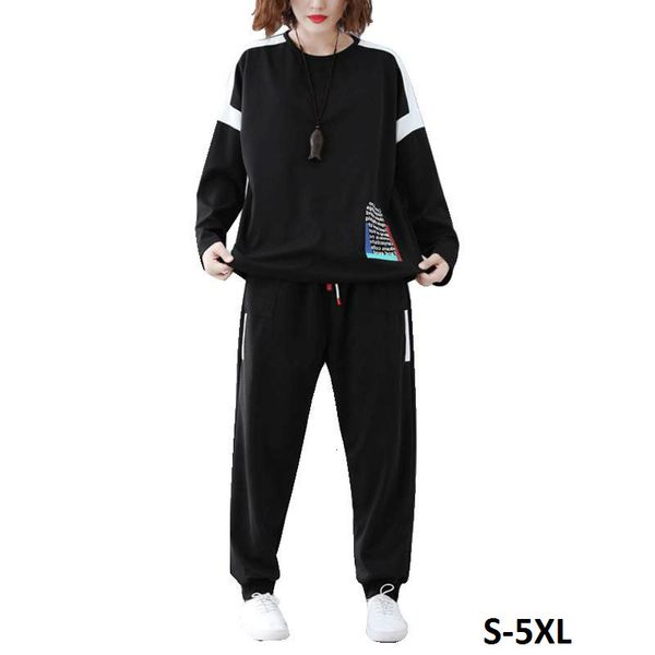 

2021 new female tracksuit literary style plus size feminine loosen thin suit long sleeve two pieces together fn44, White