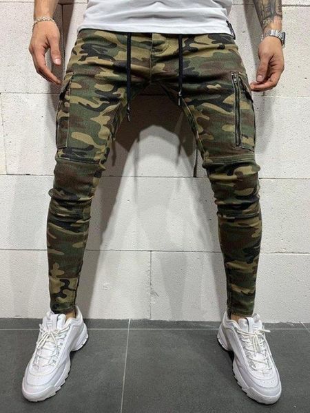 

camouflage denim - skinny fit men's jeans1, Blue