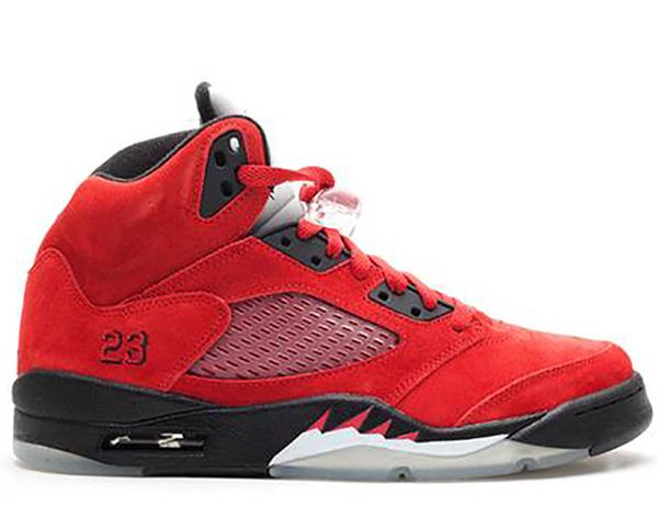 

with box 2020 mens basketball shoes sneakers 5s raging bull red for men sports shoes size us7-13