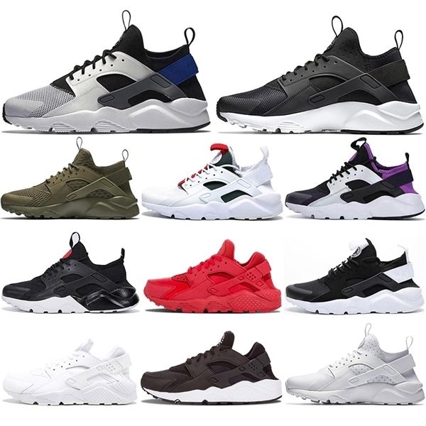 

wholesale socks huarache 1.0 4.0 running shoes for women men white pure platinum fashion breathable sport sneakers mens trainers