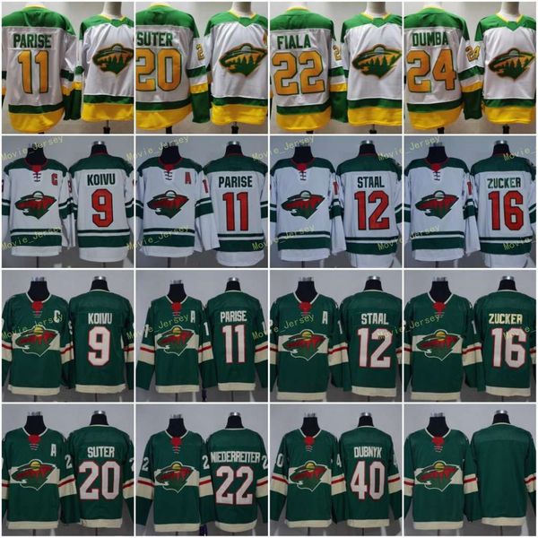 

minnesota wild 9 mikko koivu 2021 reverse retro hockey jerseys 11 zach parise 20 ryan suter nino niederreiter matt dumba kirill kaprizov, Black;red